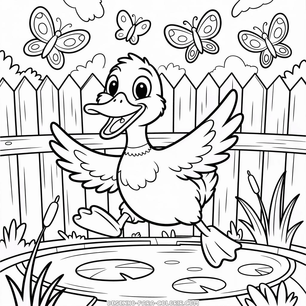 Desenho do Pato do Filme Animado para Colorir