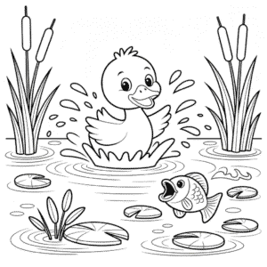 Desenho do Pequeno Pato para Colorir