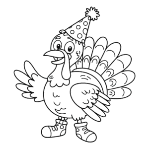 Desenho do Peru Engraçado para Colorir