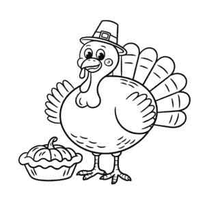 Desenho do Peru Gordo para Colorir