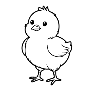 Desenho do Pintinho para Colorir