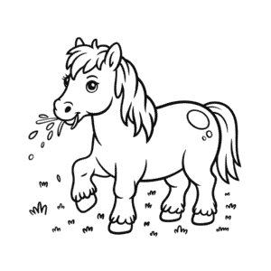 Desenho do Pônei Shetland para Colorir