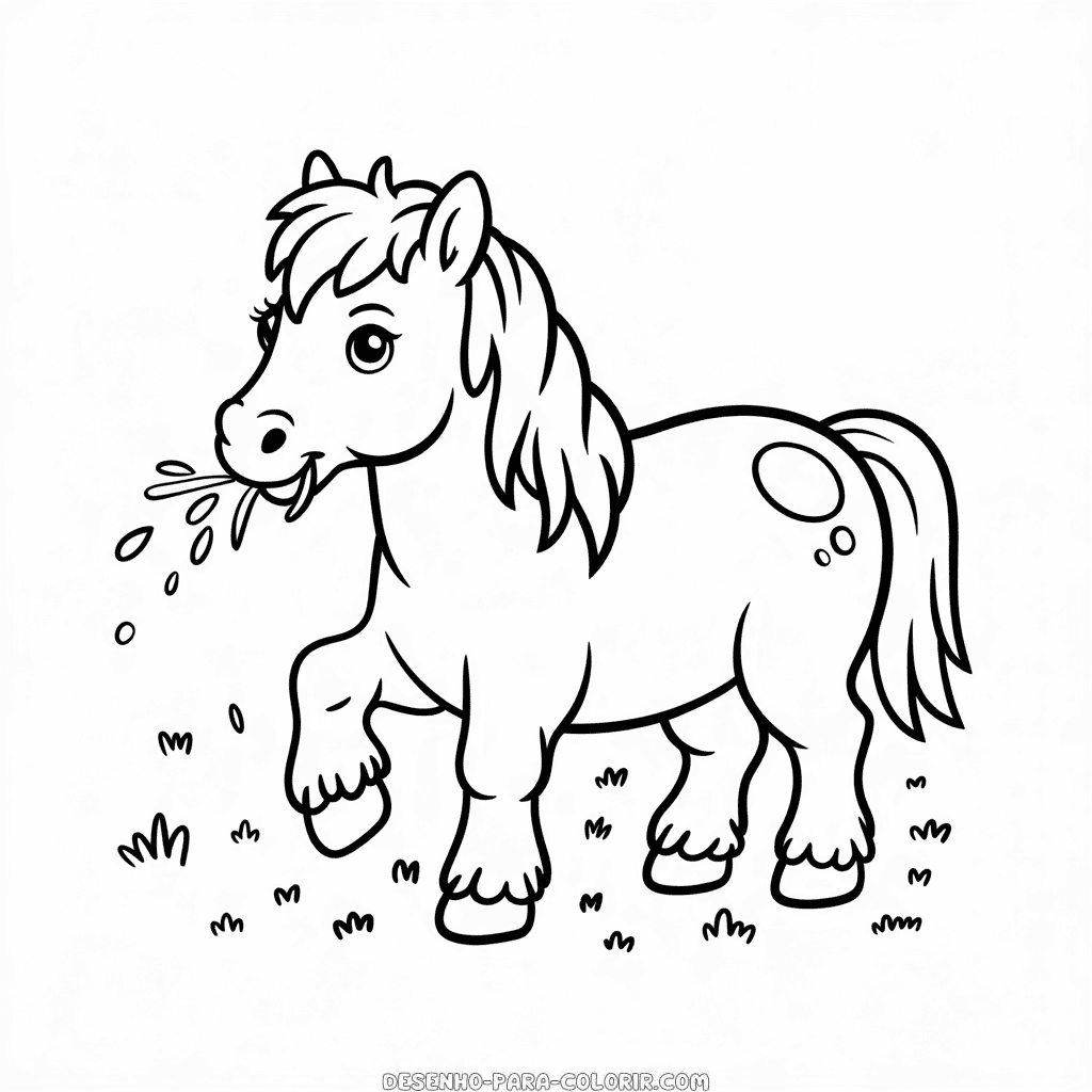Desenho do Pônei Shetland para Colorir