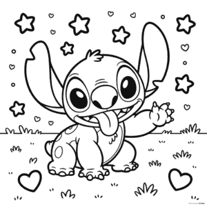 Desenho do Stitch da Disney para Colorir