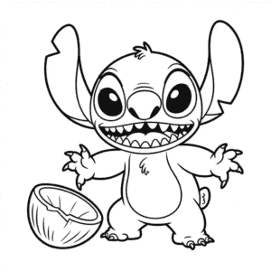 Desenho do Stitch Zangado para Colorir