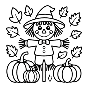 Desenho da Adorável Outono para Colorir