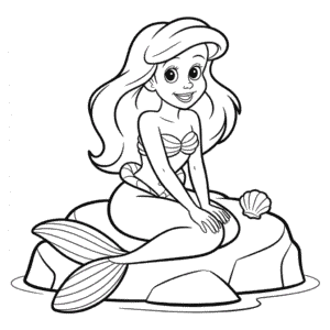 Desenho da Ariel para Colorir