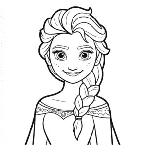 Desenho da Elsa para Colorir