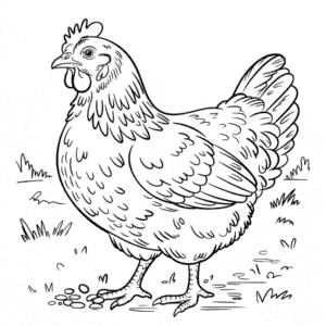 Desenho da Galinha Dura para Colorir
