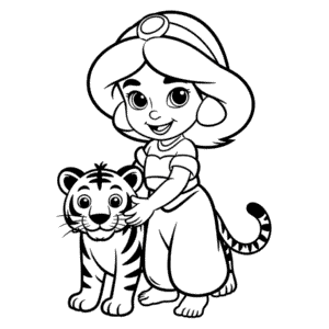 Desenho da Jasmine Criança para Colorir
