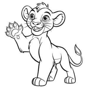 Desenho da Kiara do O Rei Leão para Colorir