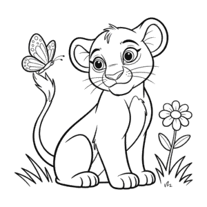 Desenho da Nala do O Rei Leão para Colorir