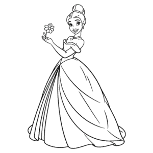 Desenho da Princesa Disney para Adultos para Colorir