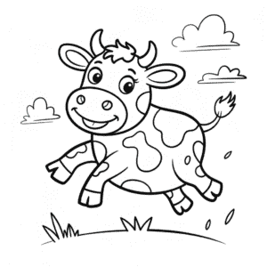 Desenho da Vaca Livre para Colorir