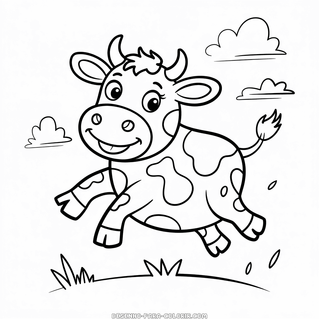 Desenho da Vaca Livre para Colorir