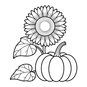 Desenho das Flores do Outono para Colorir