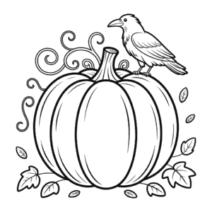 Desenho de Abóbora de Halloween para Adultos para Colorir