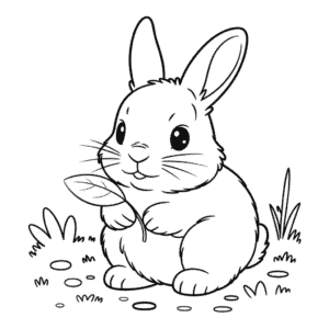 Desenho do Adorável Coelho para Colorir