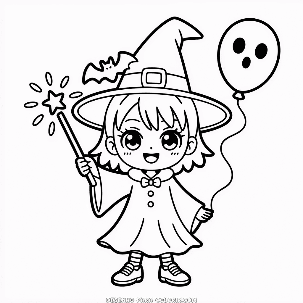 Desenho do Anime Halloween para Colorir