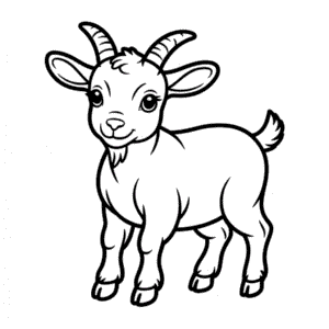 Desenho do Bebê Cabra para Colorir