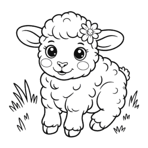 Desenho do Bebê Ovelha para Colorir