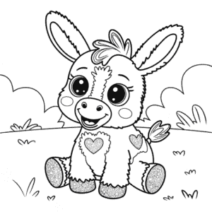 Desenho do Burro Beanie Boo para Colorir
