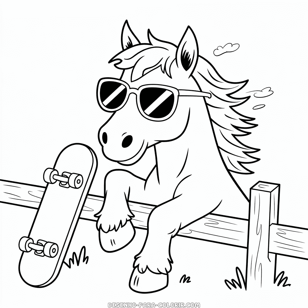 Desenho do Cavalo Legal para Colorir