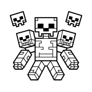 Desenho do Chefe do Minecraft para Colorir