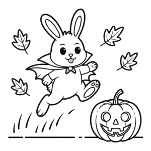 Desenho do Coelho do Halloween para Colorir