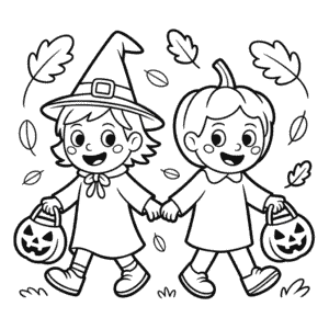 Desenho do Dia das Bruxas para Crianças para Colorir