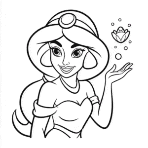 Desenho do Disney Jasmine para Colorir