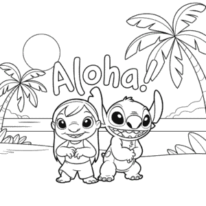 Desenho do Fofinho Lilo e Stitch para Colorir