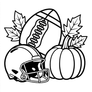 Desenho do Futebol de Outono para Colorir