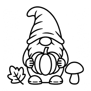 Desenho do Gnomo do Outono para Colorir