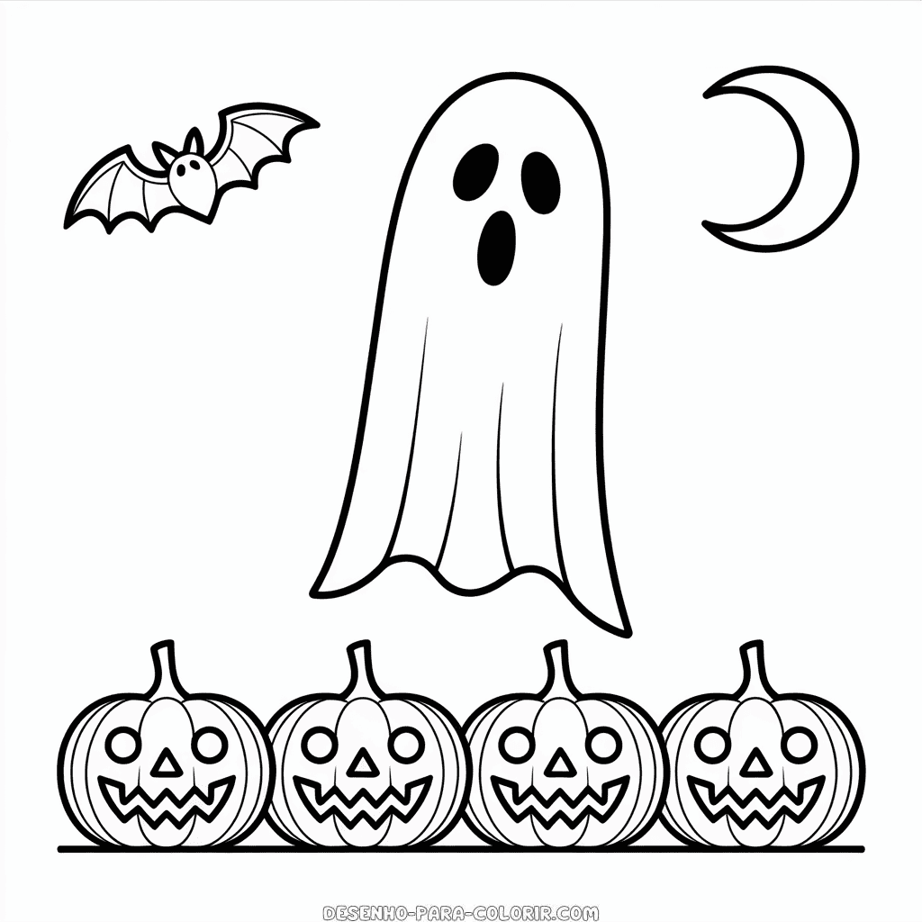 Desenho do Halloween para Adultos para Colorir