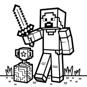 Desenho do Melhor Minecraft para Colorir