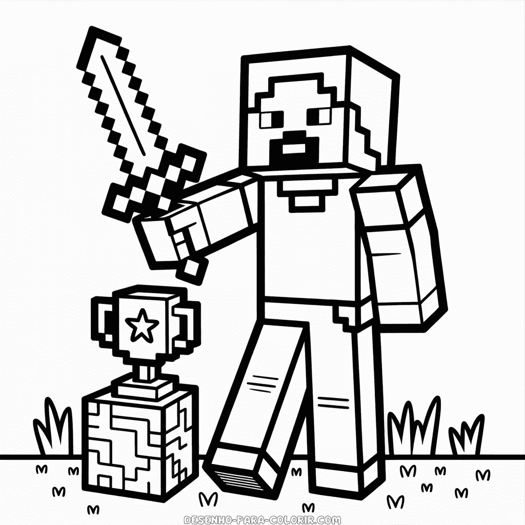 Desenho do Melhor Minecraft para Colorir