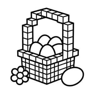 Desenho do Minecraft de Páscoa para Colorir