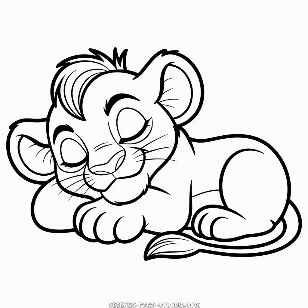 Desenho do O Rei Leão Online para Colorir