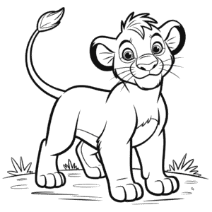 Desenho do O Rei Leão para Colorir de Graça