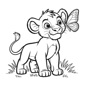 Desenho do O Rei Leão para Colorir Imprimível