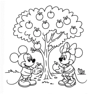 Desenho do Outono da Disney para Colorir