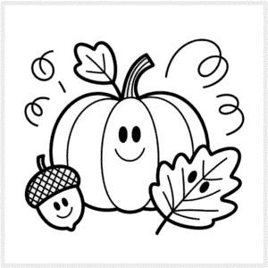 Desenho do Outono Fácil para Colorir