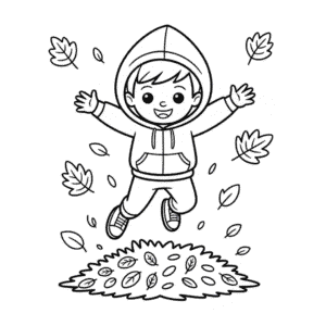 Desenho do Outono Fácil para Crianças para Colorir