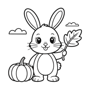 Desenho do Outono Fofinho e Fácil para Colorir