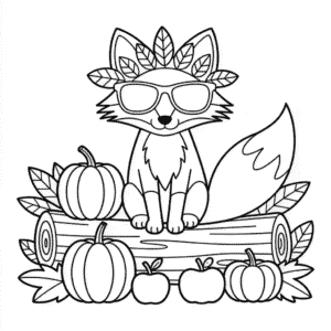 Desenho do Outono Legal para Colorir