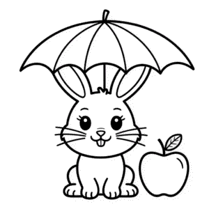 Desenho do Outono Simples e Fofo para Colorir