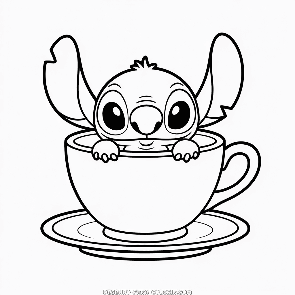 Desenho do Pequeno Stitch para Colorir