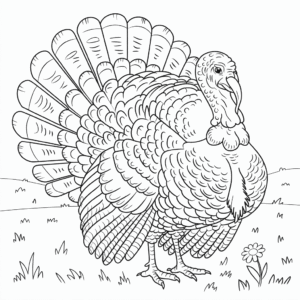 Desenho do Peru Adulto para Colorir