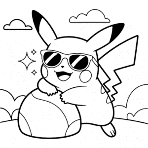 Desenho do Pikachu Legal para Colorir